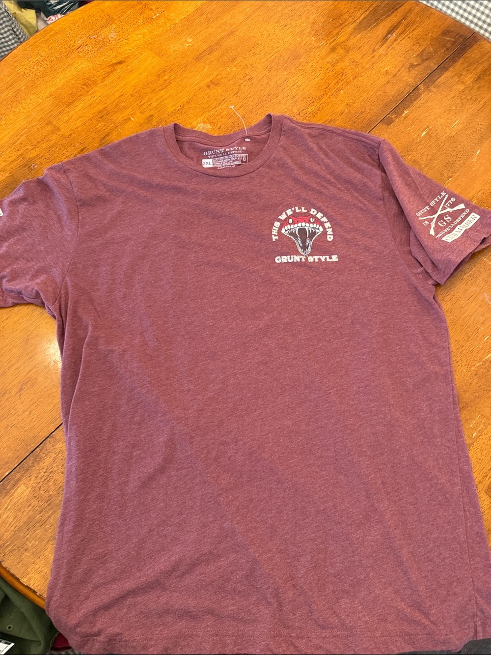 Grunt Style Men's Maroon Short-Sleeve Graphic Tee xxl